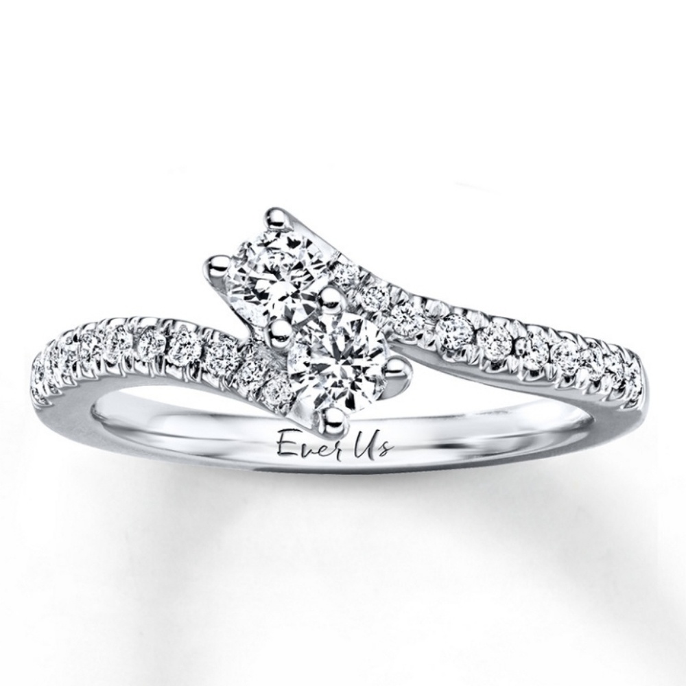 Ever Us Two-Stone Ring 1/2 ct tw Diamonds 14K
